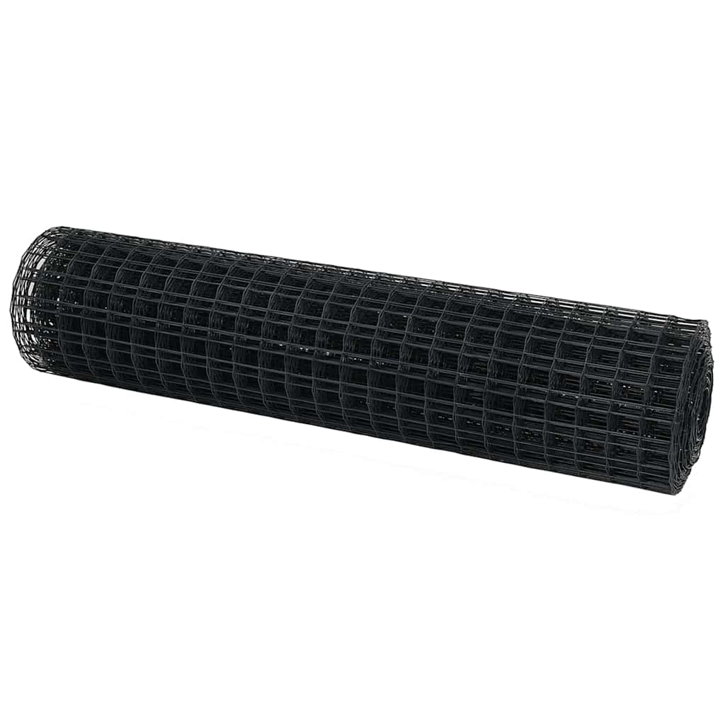 Vidaxx clôture euro gris 1,2 x 10 m fer enduit PVC