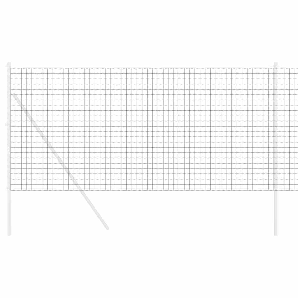 Vidaxx clôture euro gris 1,4 x 10 m fer enduit PVC