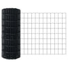 Vidaxx clôture euro gris 0,6 x 10 m fer enduit PVC