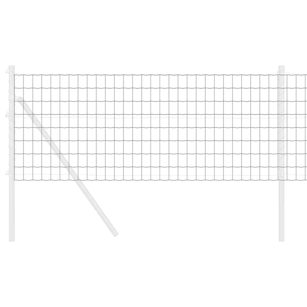 Vidaxx clôture euro gris 0,6 x 10 m fer enduit PVC