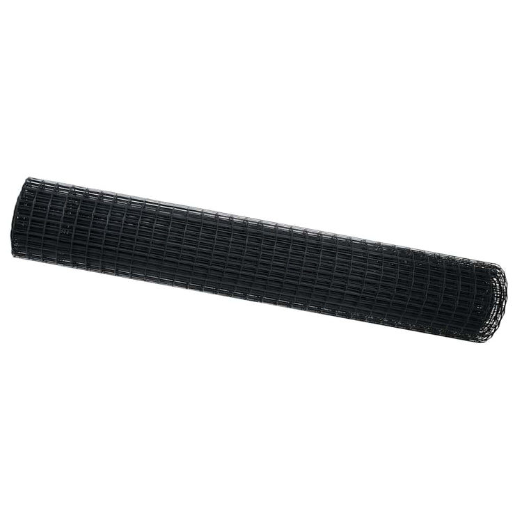 Vidaxx clôture euro gris 1,5 x 10 m fer enduit PVC