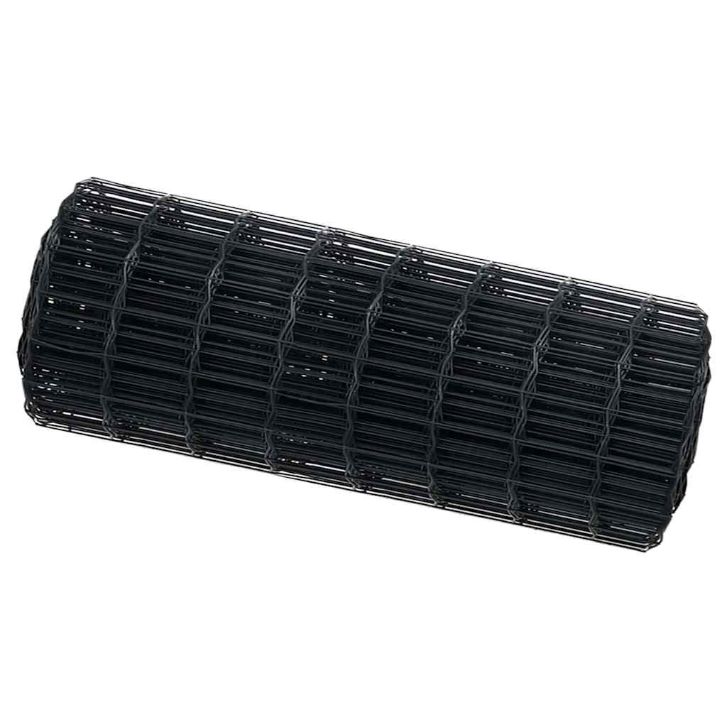 Vidaxx clôture euro gris 0,4 x 10 m fer enduit PVC