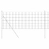 Vidaxx clôture euro gris 0,4 x 10 m fer enduit PVC