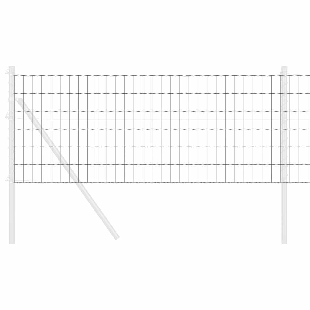 Vidaxx clôture euro gris 0,6 x 10 m fer enduit PVC