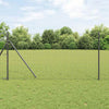 Vidaxx clôture euro gris 1 x 10 m fer enduit PVC