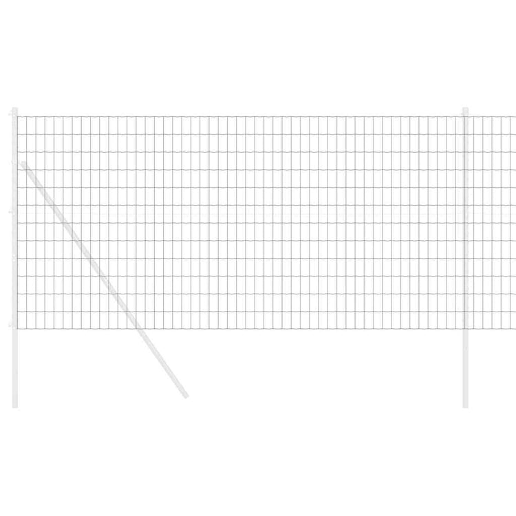 Vidaxx clôture euro gris 1,2 x 10 m fer enduit PVC