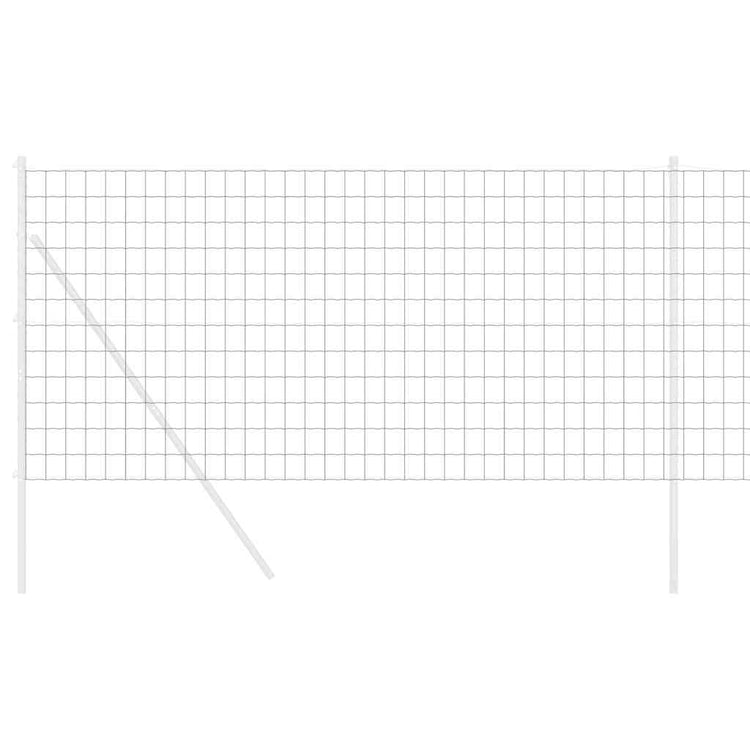 Vidaxx clôture euro gris 1,2 x 10 m fer enduit PVC