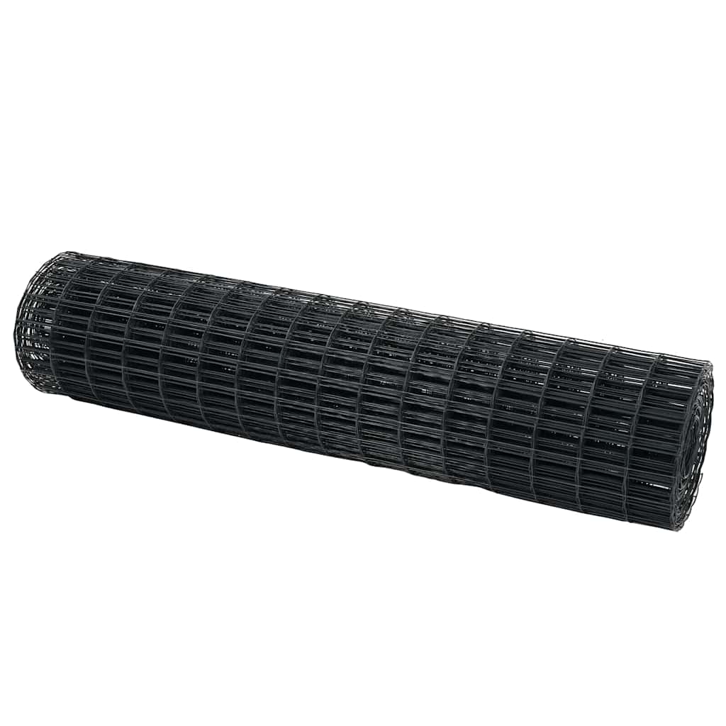 Vidaxx clôture euro gris 1,4 x 10 m fer enduit PVC