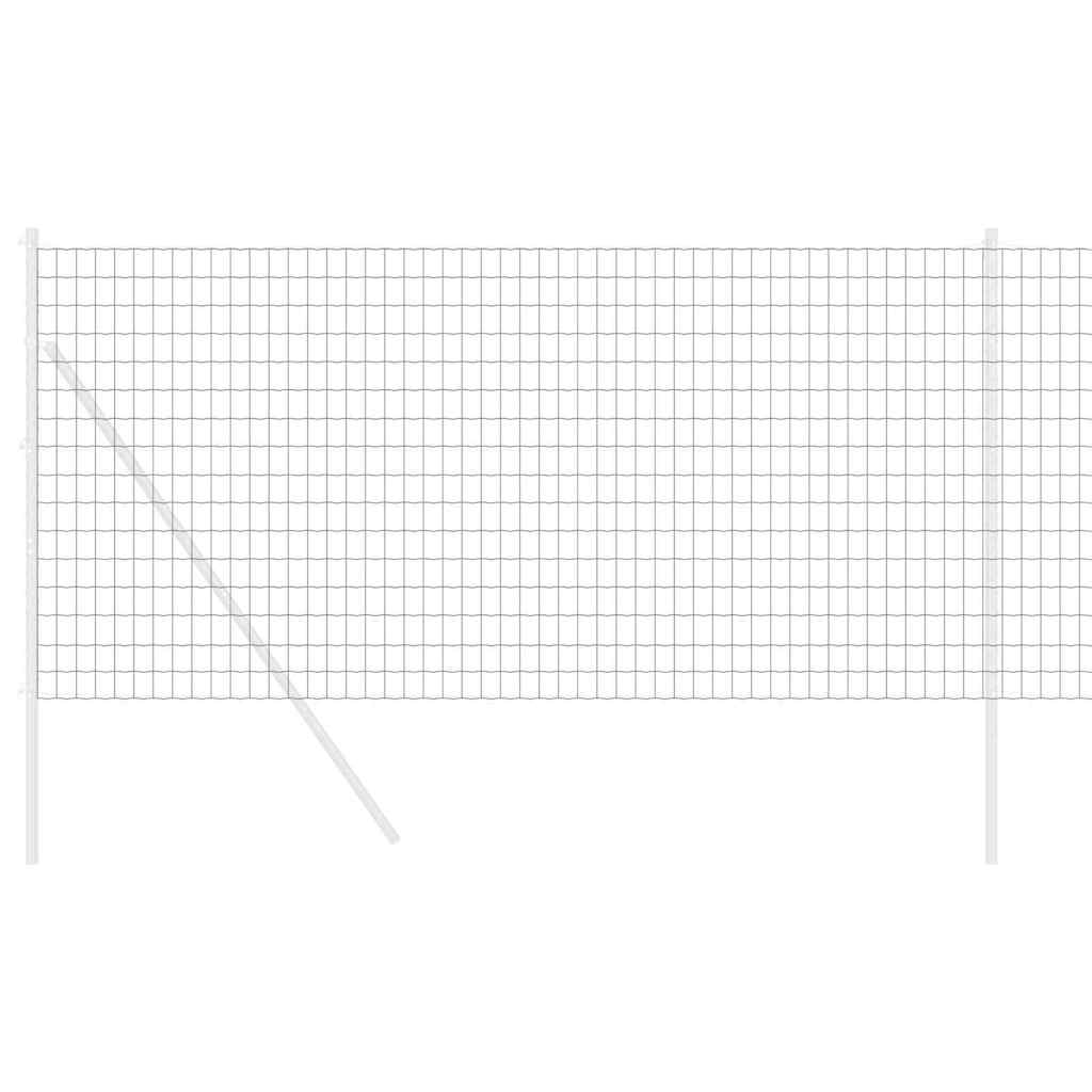 Vidaxx clôture euro gris 1,2 x 25 m fer enduit PVC