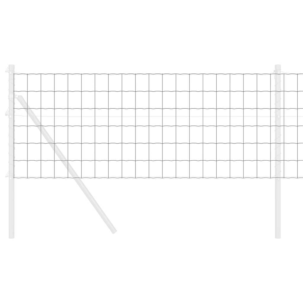 Vidaxx clôture euro gris 0,8 x 25 m fer enduit PVC