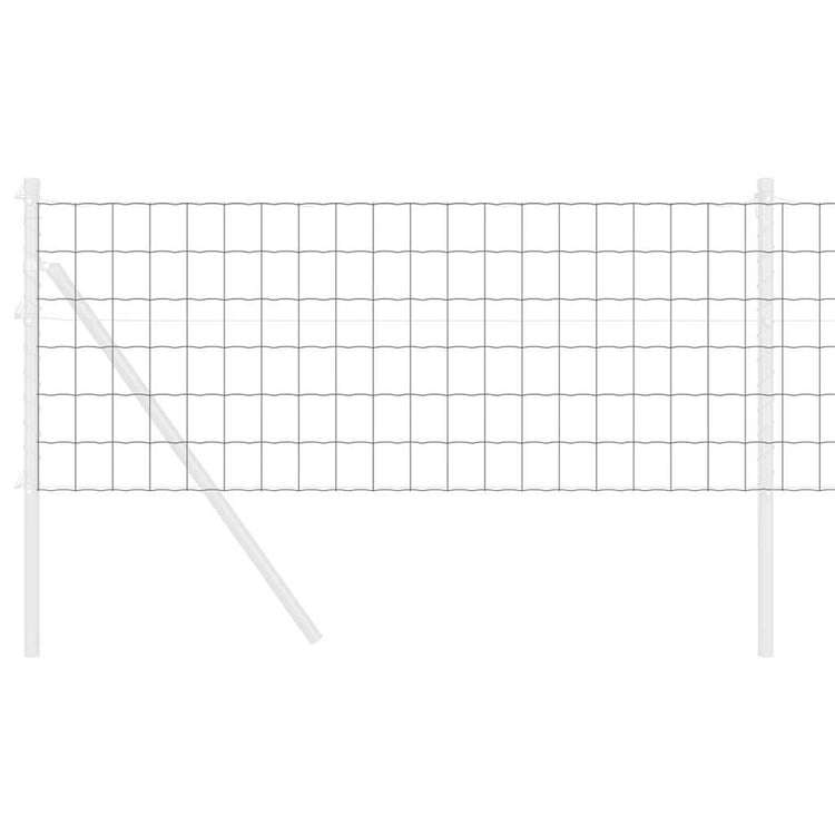 Vidaxx clôture euro gris 0,8 x 25 m fer enduit PVC