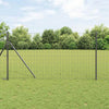 Vidaxx clôture euro gris 1 x 25 m fer enduit PVC