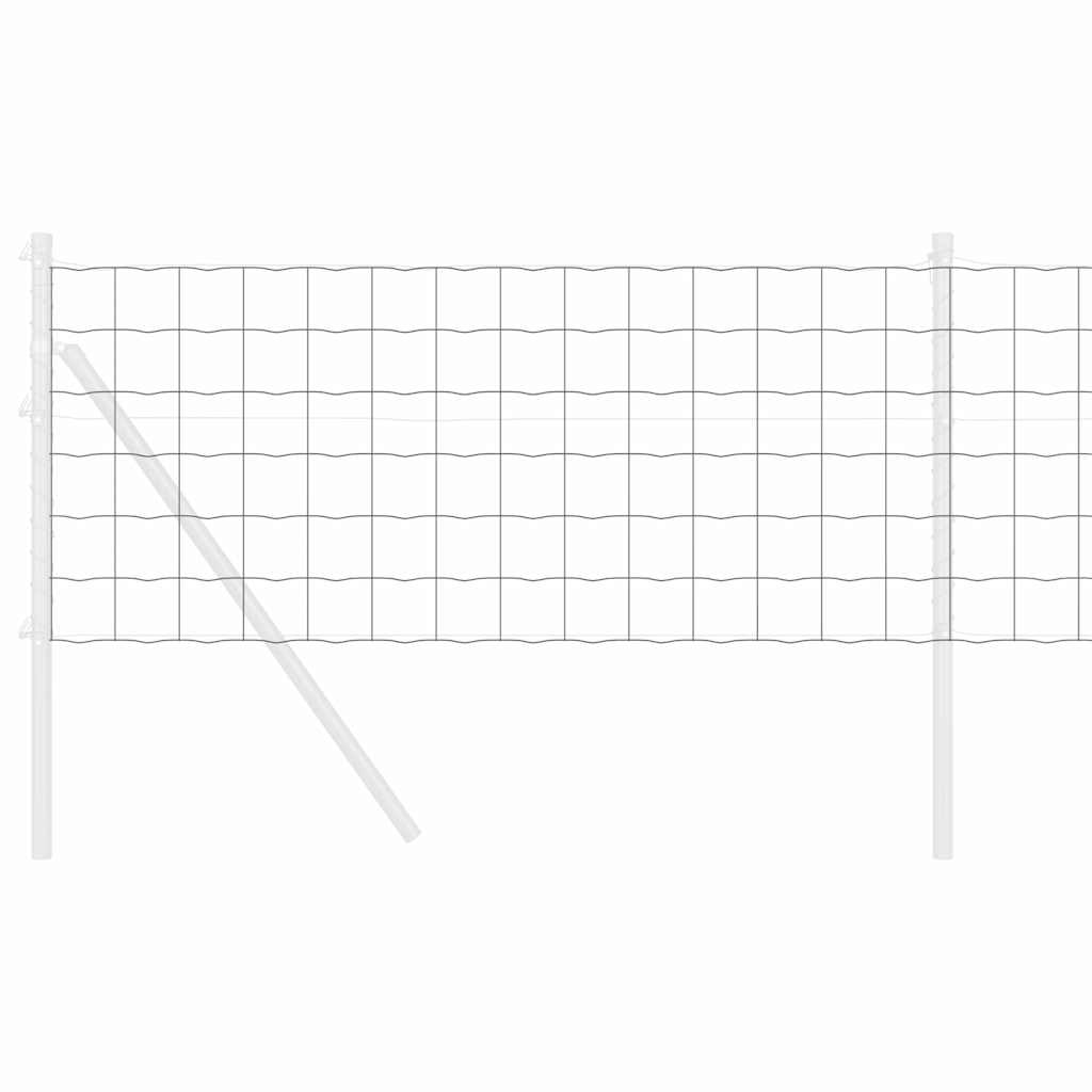 Vidaxx clôture euro gris 0,6 x 50 m fer enduit PVC