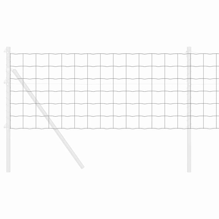 Vidaxx clôture euro gris 0,6 x 50 m fer enduit PVC