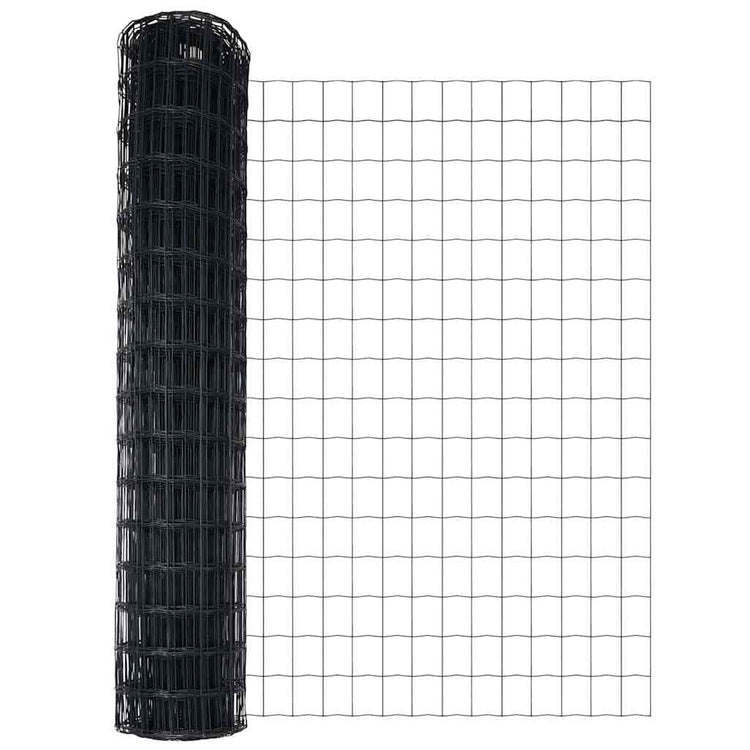 Vidaxx clôture euro gris 1,4 x 10 m fer enduit PVC