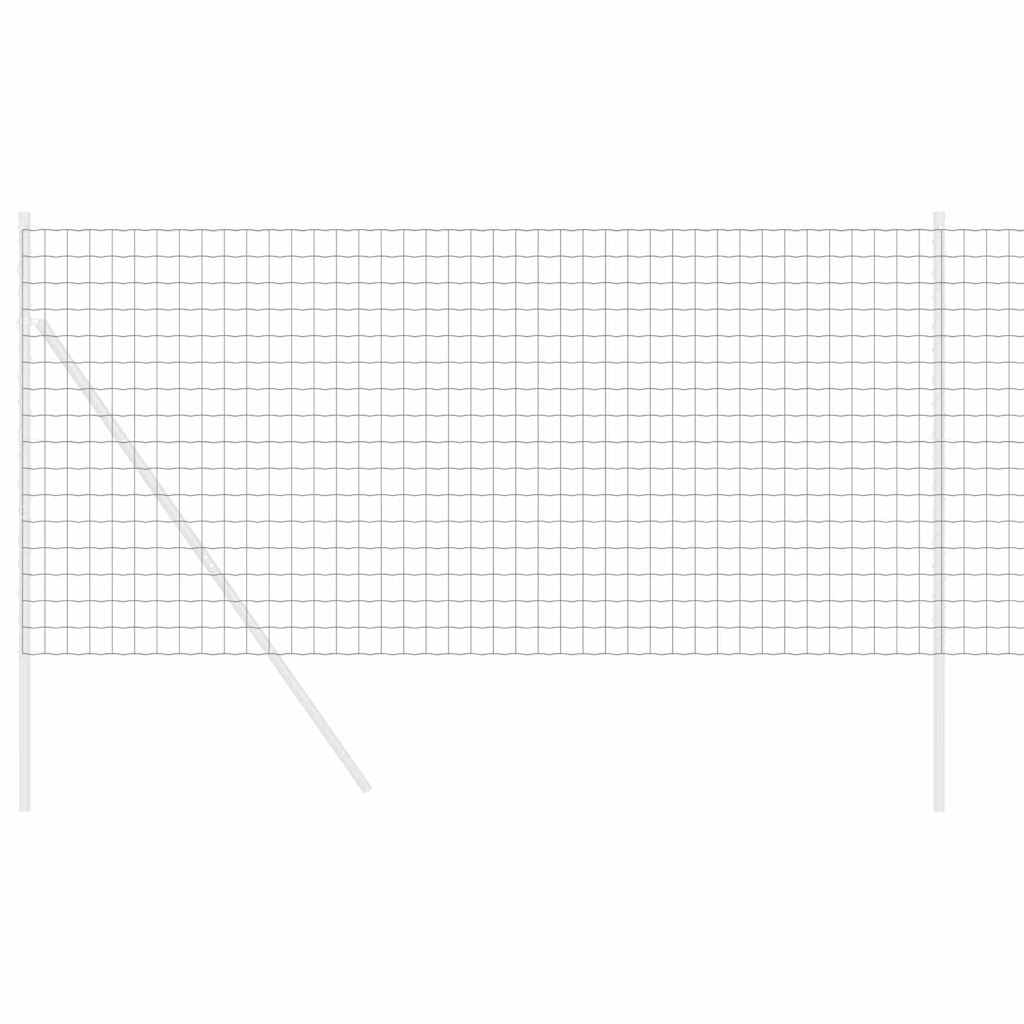 Vidaxx clôture euro gris 1,4 x 10 m fer enduit PVC