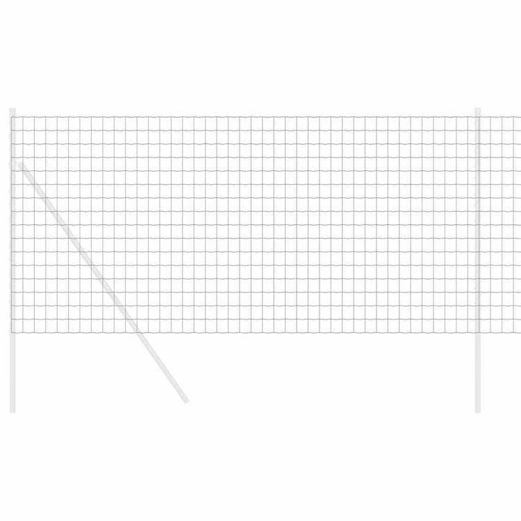 Vidaxx clôture euro gris 1,4 x 10 m fer enduit PVC