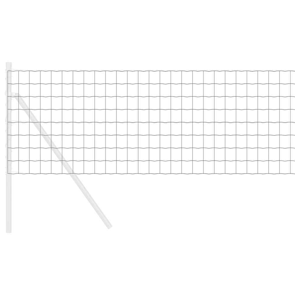 Vidaxx clôture euro gris 0,6 x 50 m fer enduit PVC