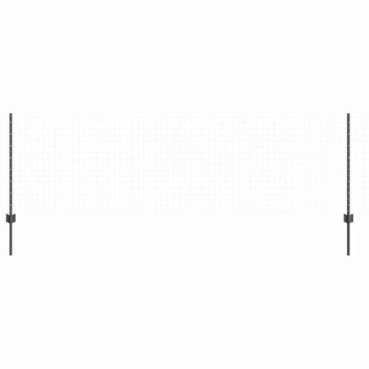 Vidaxl poteau de clôture 22 pcs gris 120 cm acier