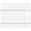 Vidaxl poteau de clôture 44 pcs argent 80 cm acier