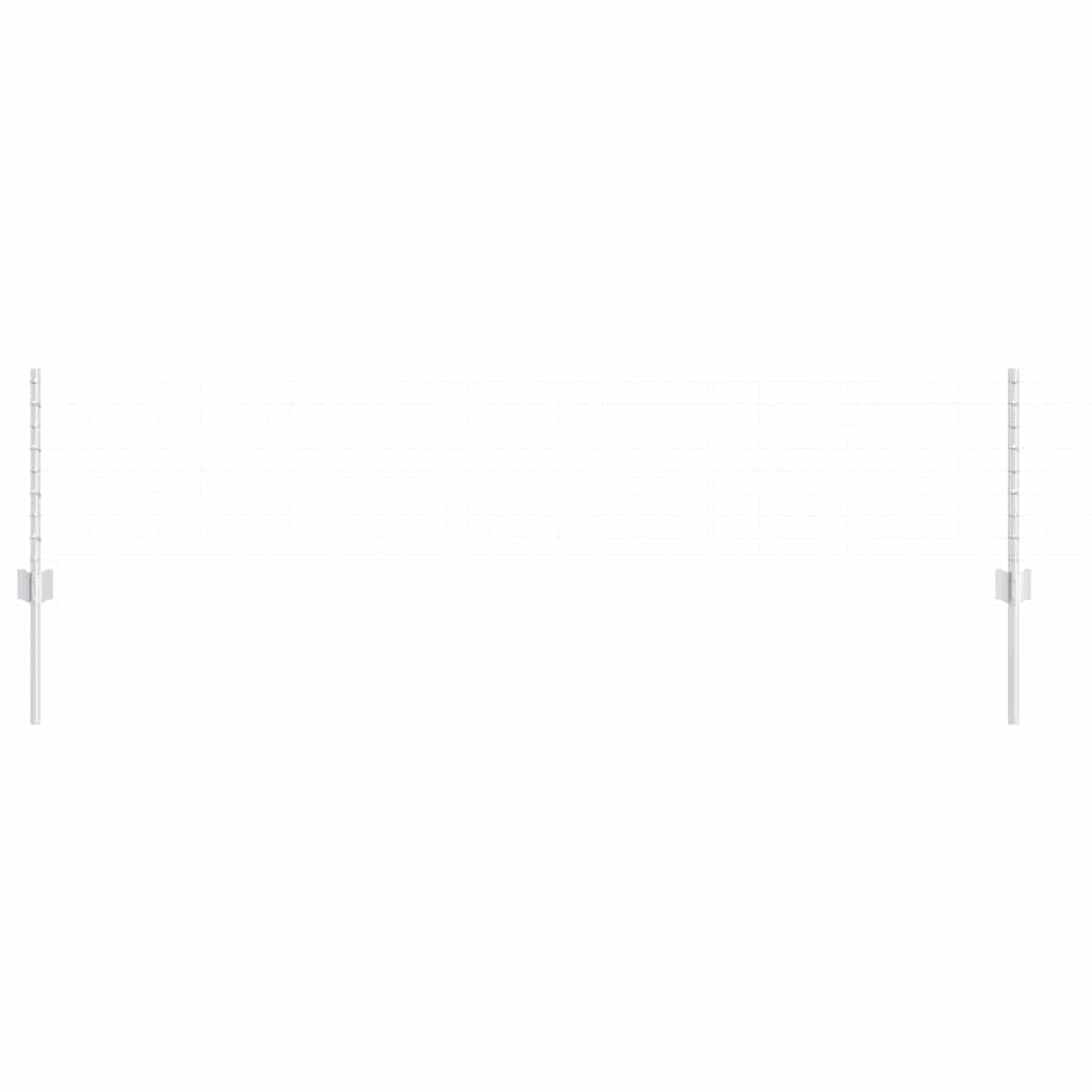 Vidaxl poteau de clôture 44 pcs argent 80 cm acier
