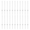 Vidaxl poteau de clôture 22 pcs argent 100 cm acier
