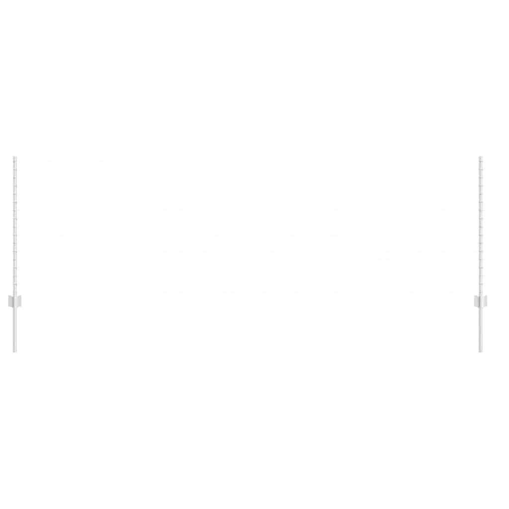 Vidaxl poteau de clôture 22 pcs argent 140 cm acier