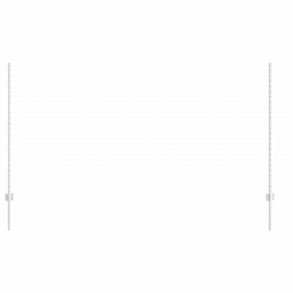 Vidaxl poteau de clôture 22 pcs argent 180 cm acier