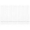 Vidaxl poteau de clôture 22 pcs argent 200 cm acier