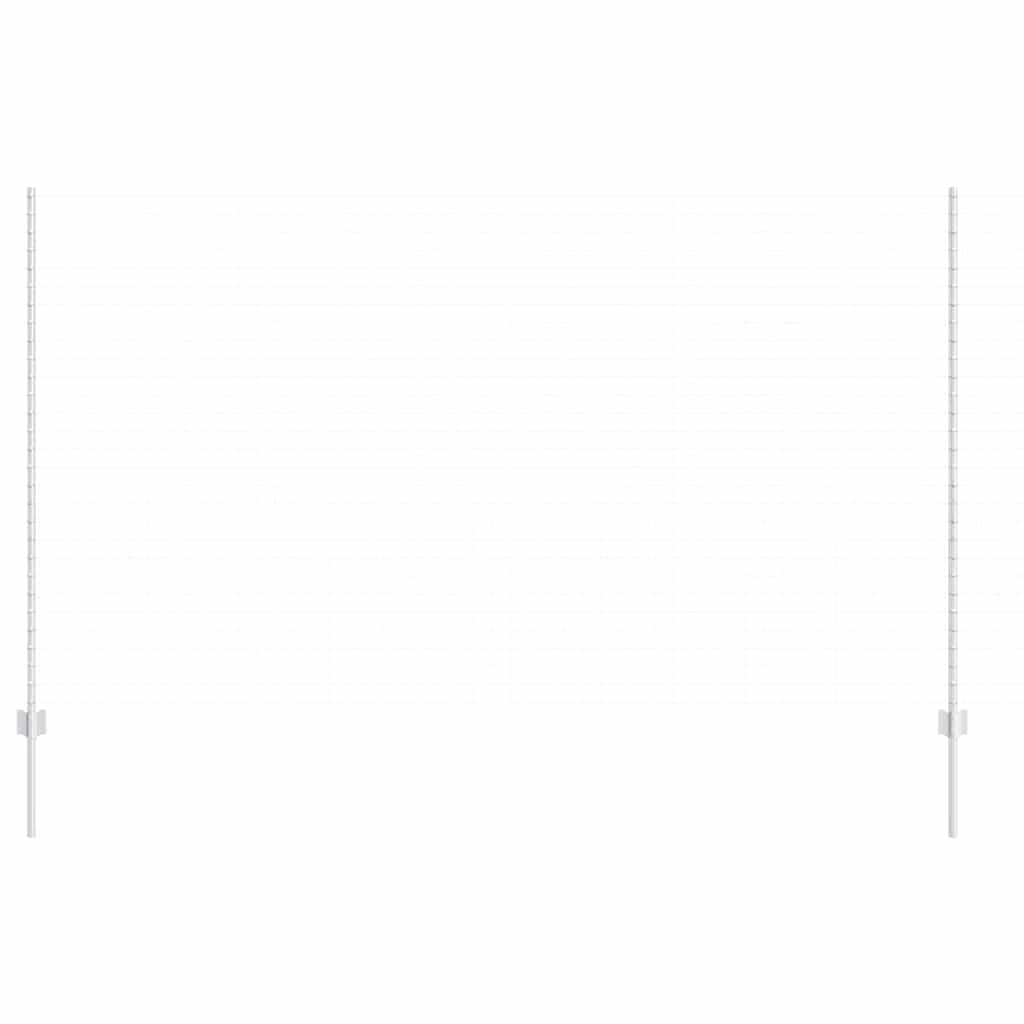 Vidaxl poteau de clôture 22 pcs argent 200 cm acier