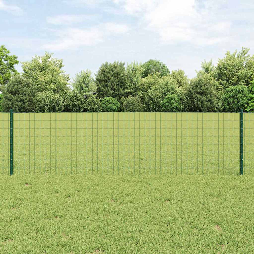 Clôture Vidaxxl avec poteau vert 0,6 x 10 m acier et PVC