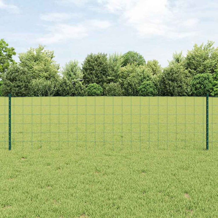 Clôture Vidaxxl avec poteau vert 0,6 x 10 m acier et PVC