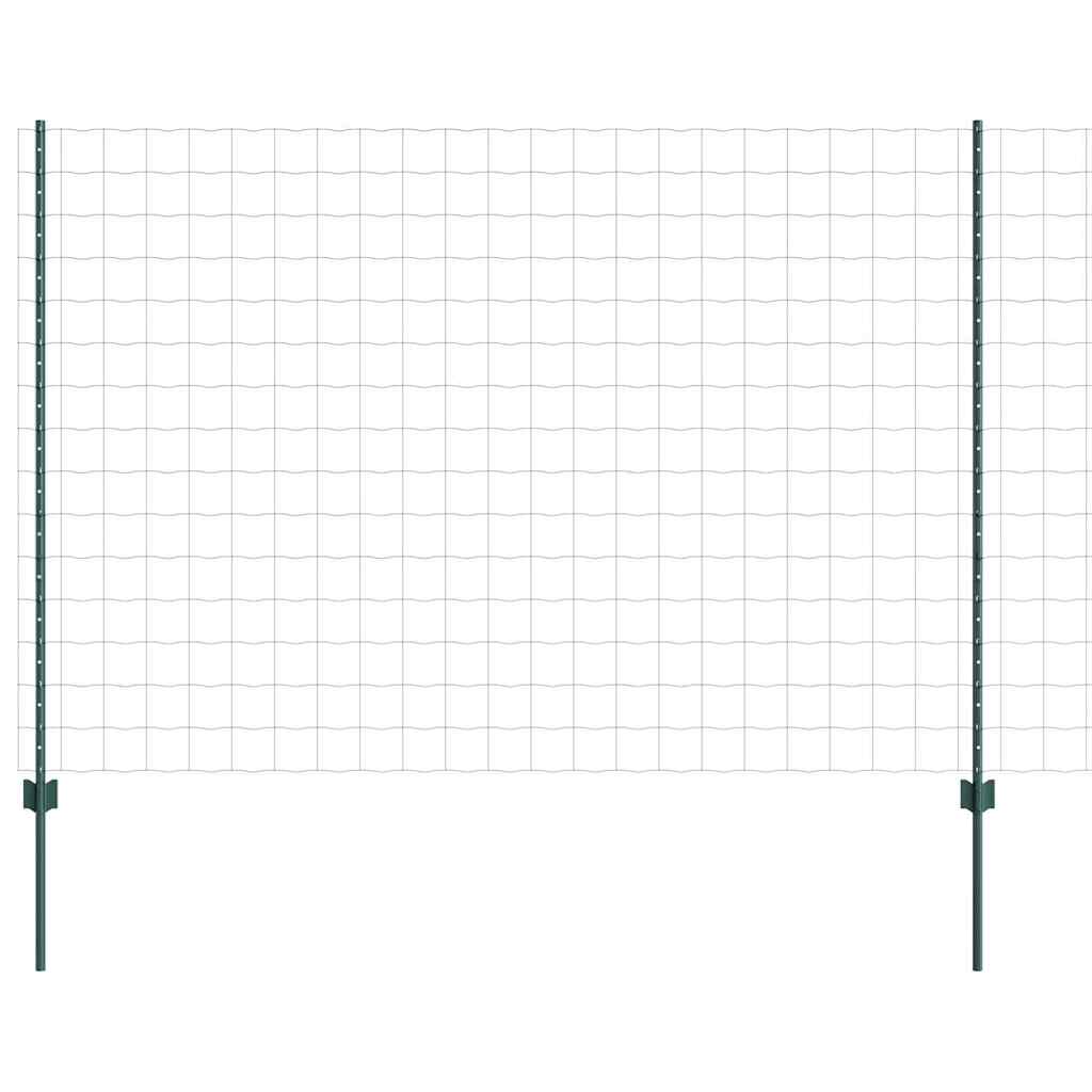 Clôture Vidaxxl avec poteau vert 1,5 x 10 m en acier