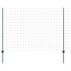 Clôture Vidaxl avec poteau vert 1,6 x 10 m acier et PVC