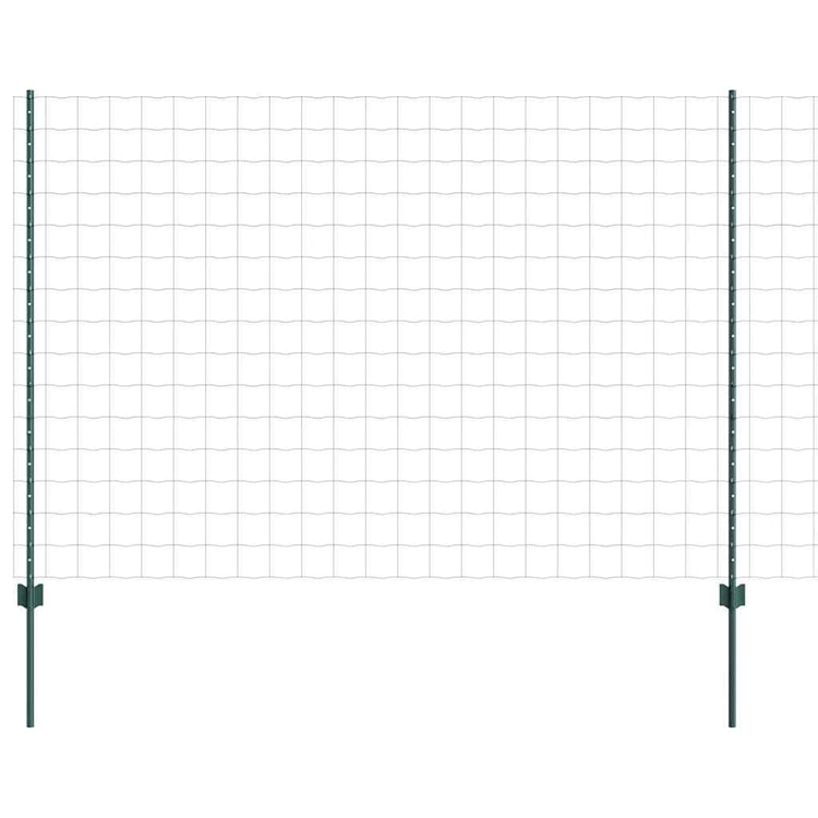 Clôture Vidaxl avec poteau vert 1,6 x 10 m acier et PVC