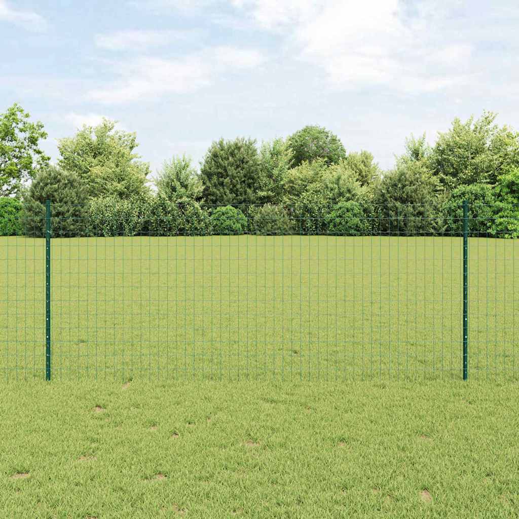 Clôture Vidaxxl avec poteau vert 1 x 25 m acier et PVC