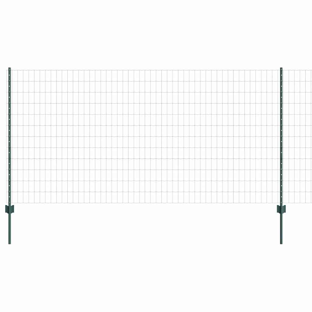 Clôture Vidaxl avec poteau vert 1,2 x 25 m acier et PVC