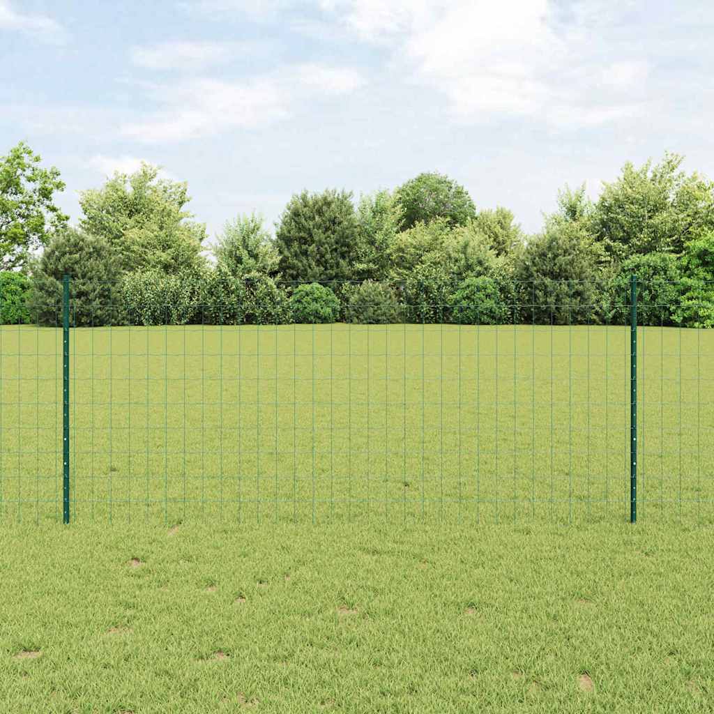Clôture Vidaxxl avec poteau vert 1 x 25 m acier et PVC
