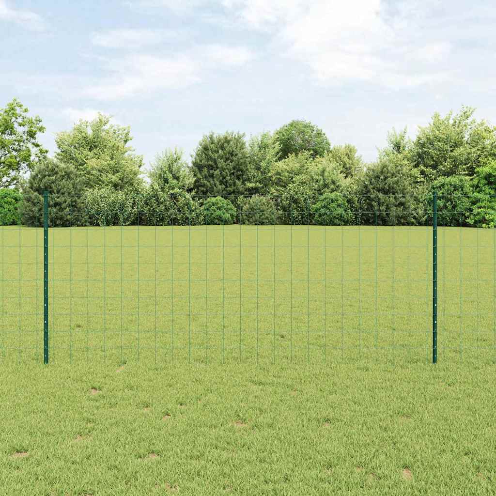 Clôture Vidaxxl avec poteau vert 1 x 25 m en acier