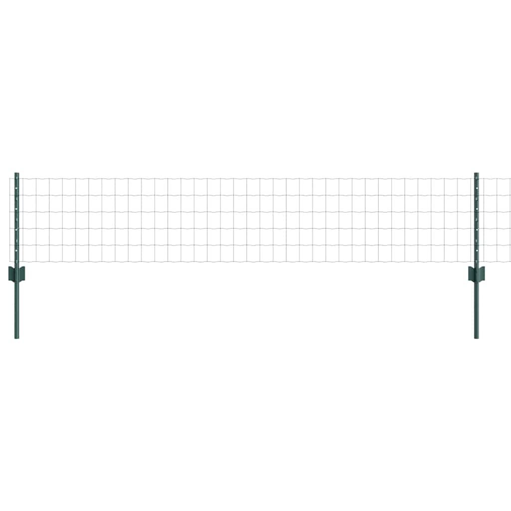 Clôture Vidaxxl avec poteau vert 0,4 x 10 m acier et PVC