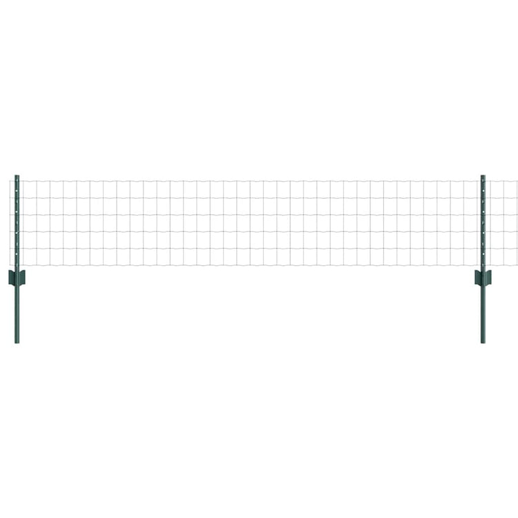 Clôture Vidaxxl avec poteau vert 0,4 x 10 m acier et PVC