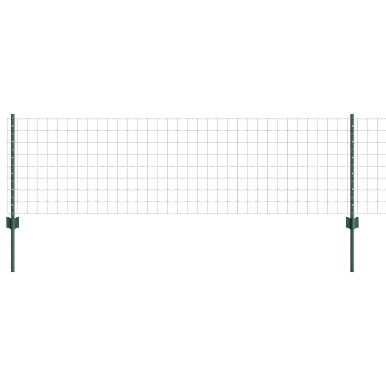 Clôture Vidaxxl avec poteau vert 0,6 x 10 m acier et PVC
