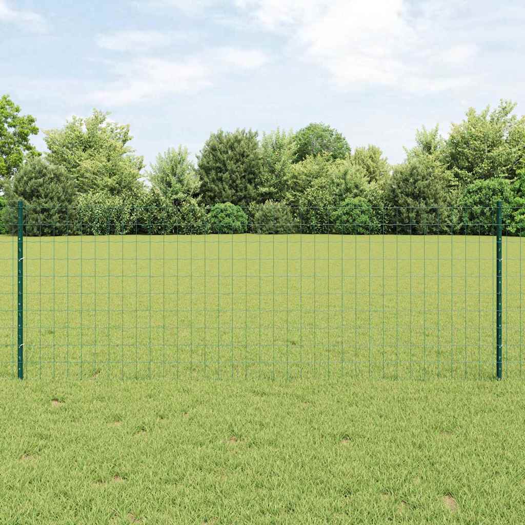 Clôture Vidaxxl avec poteau vert 0,8 x 10 m en acier