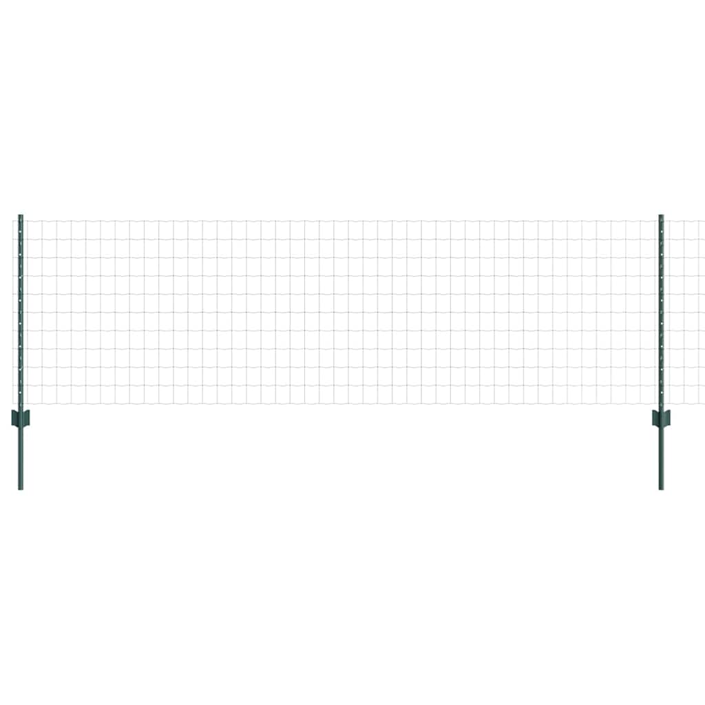 Clôture Vidaxxl avec poteau vert 0,8 x 10 m en acier