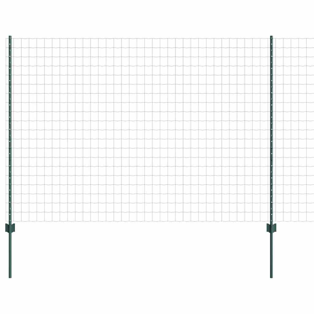 Clôture Vidaxxl avec poteau vert 1,5 x 10 m en acier
