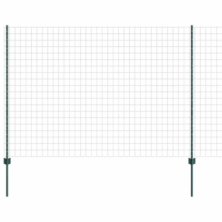 Clôture Vidaxxl avec poteau vert 1,5 x 10 m en acier