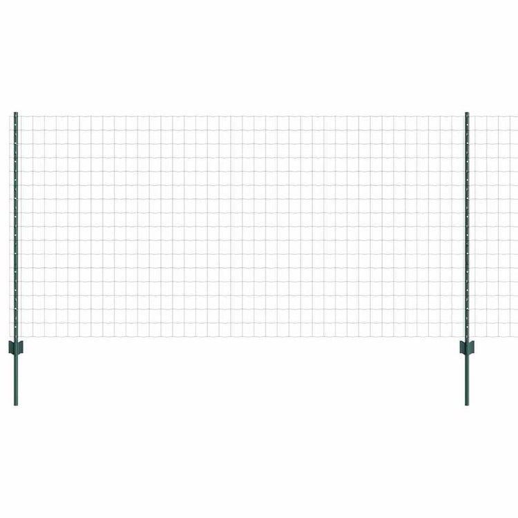 Clôture Vidaxxl avec poteau vert 1,2 x 25 m en acier
