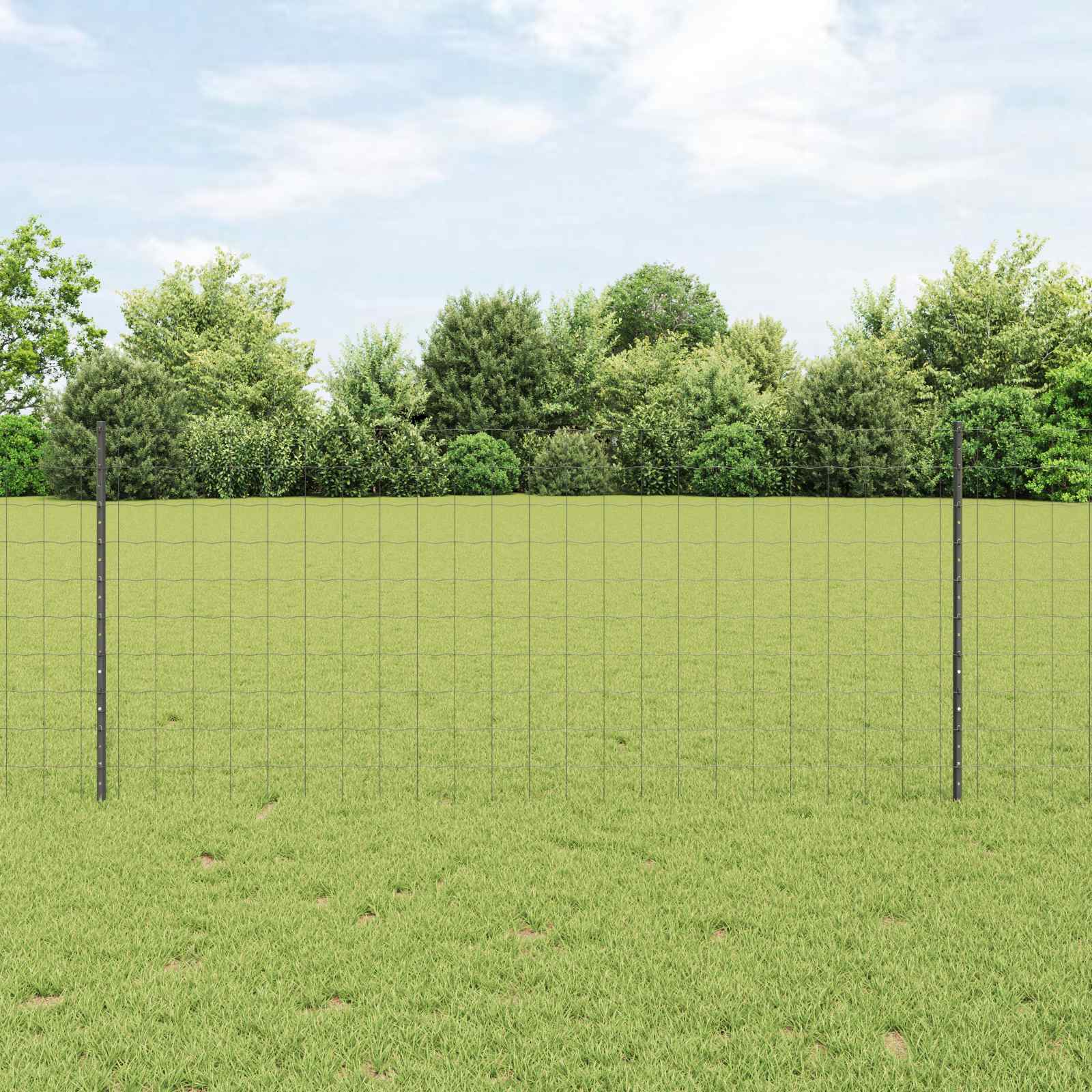 Vidaxxl clôture avec poteau gris 1 x 10 m acier