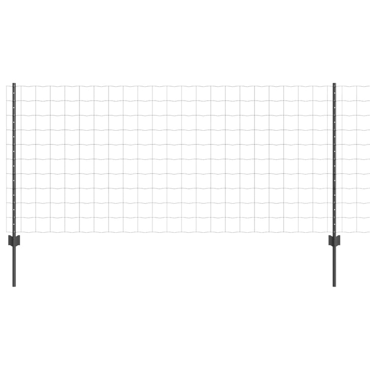 Vidaxxl clôture avec poteau gris 1 x 10 m acier