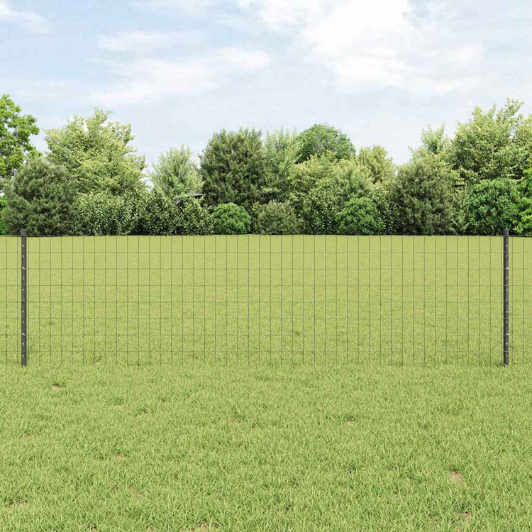 Clôture Vidaxl avec poteau gris 0,6 x 25 m acier et PVC